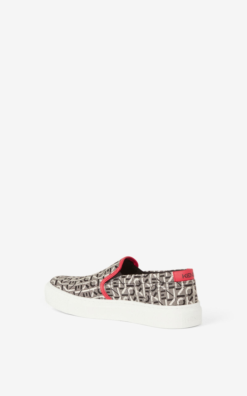 KENZO K-State monogrammed slip-on trainers outlook