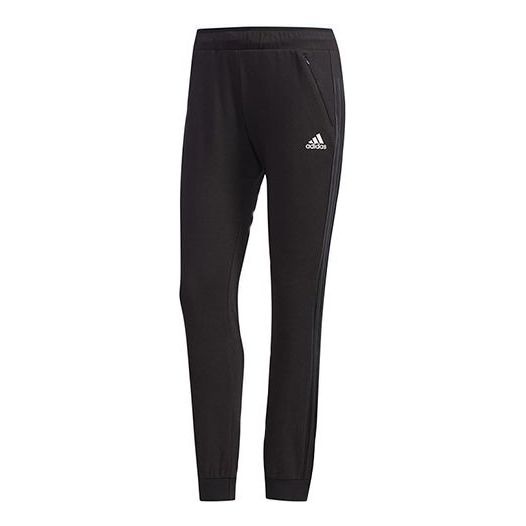 (WMNS) adidas 3-STRIPES ANKLE Cone Sports Pants Black DY8698 - 1