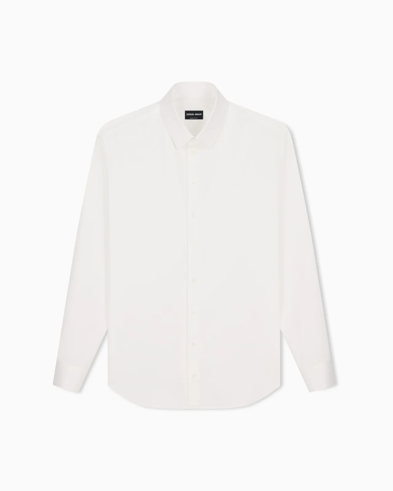 REGULAR FIT SHIRT IN COTTON TWILL WITH EXPOSED BUTTONS - 1