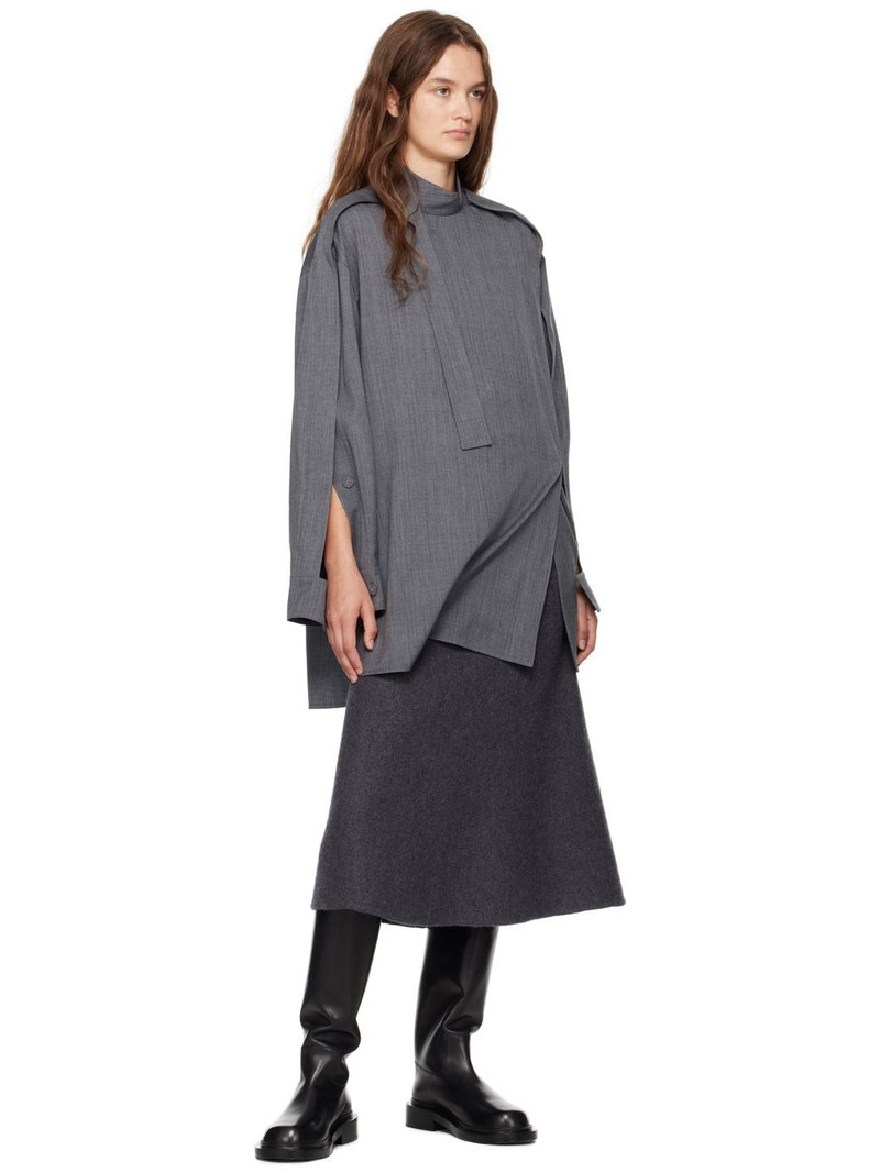 Jil Sander Gray Relaxed-Fit Shirt outlook