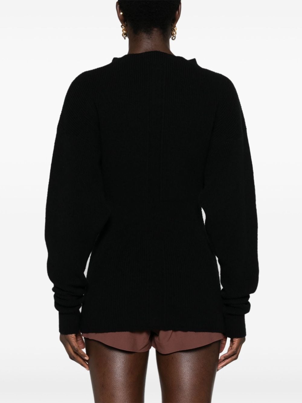 ribbed-knit wool jumper - 4
