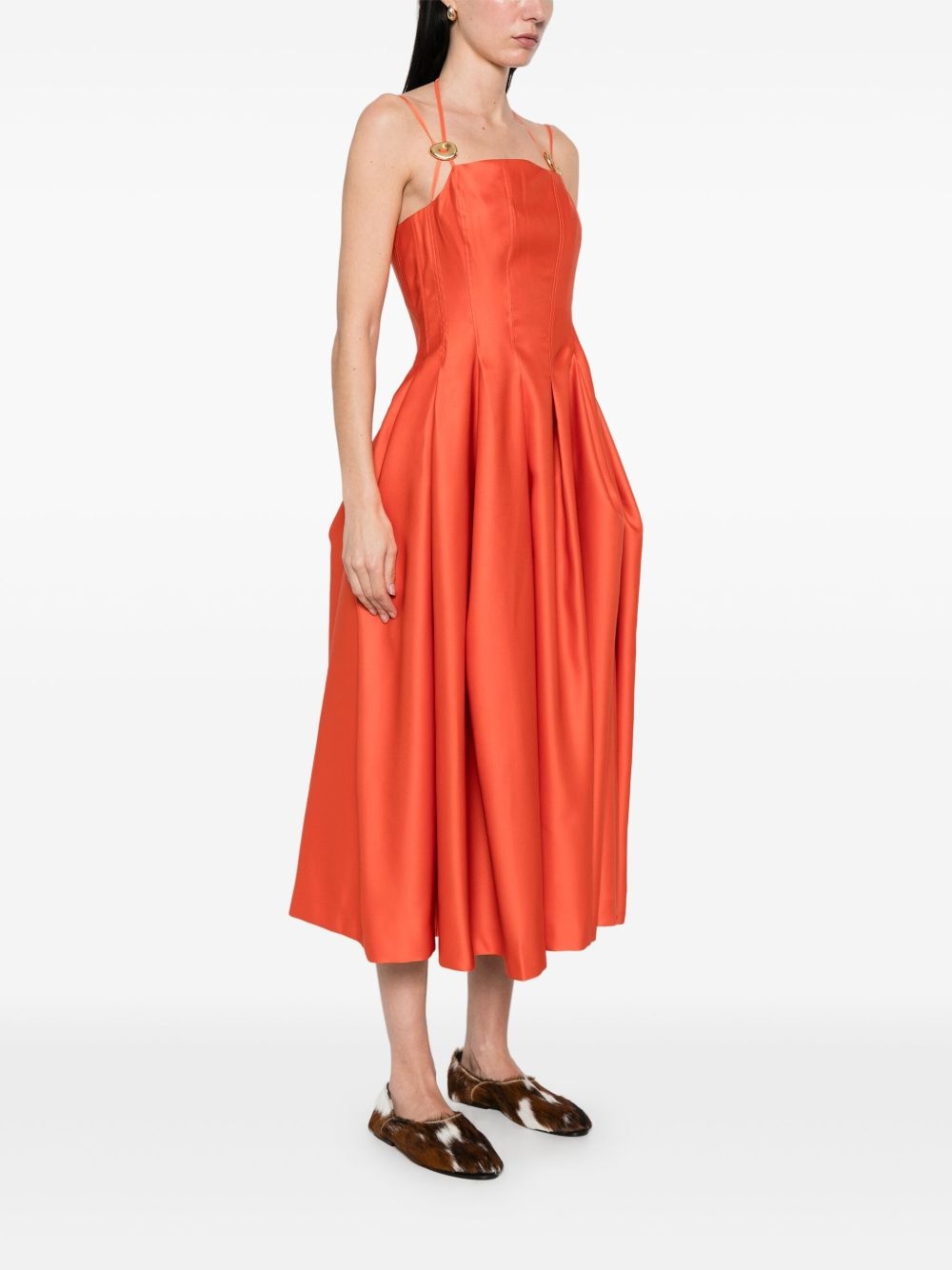 double-strap midi dress - 3