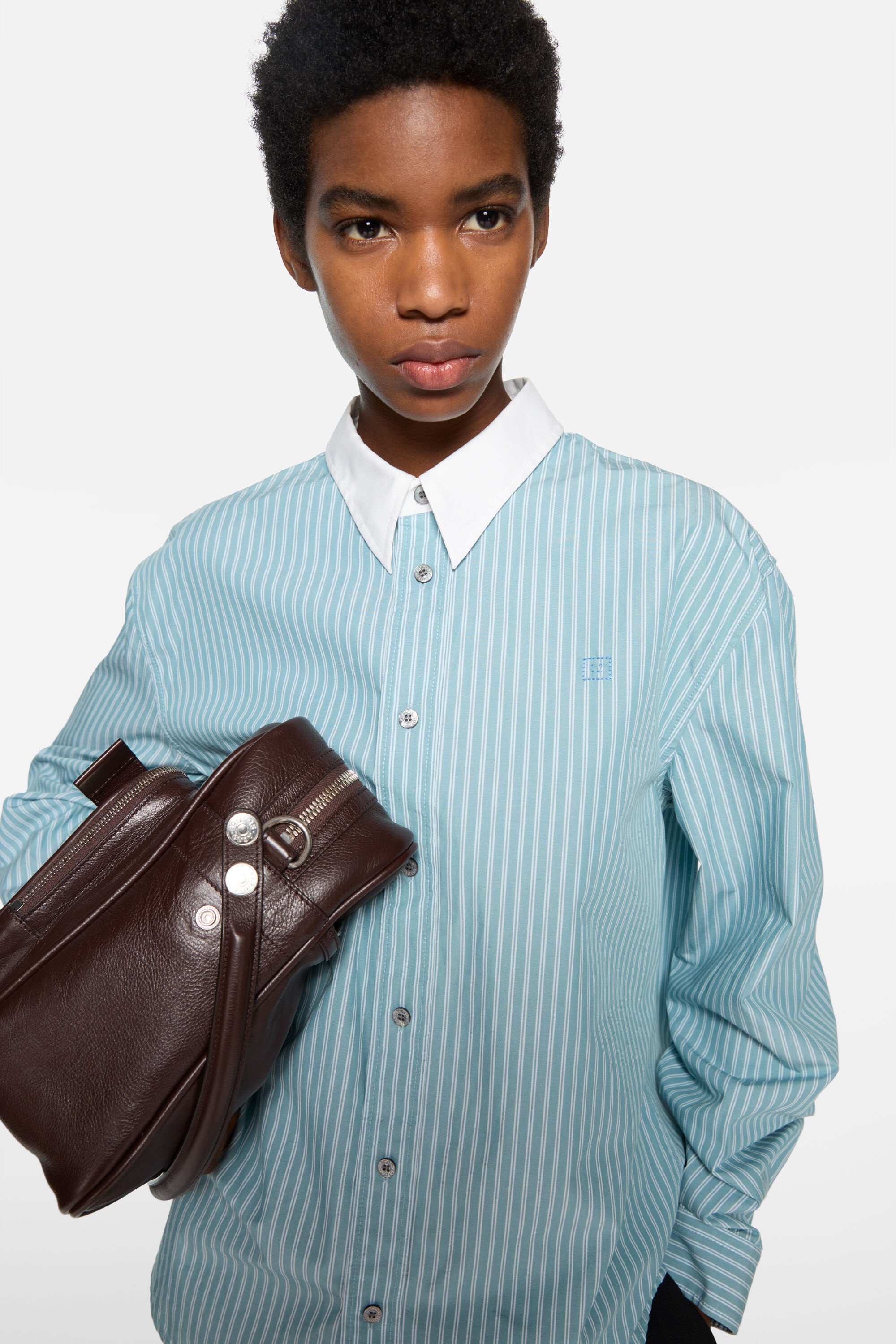 Button-up shirt - Turquoise blue - 4