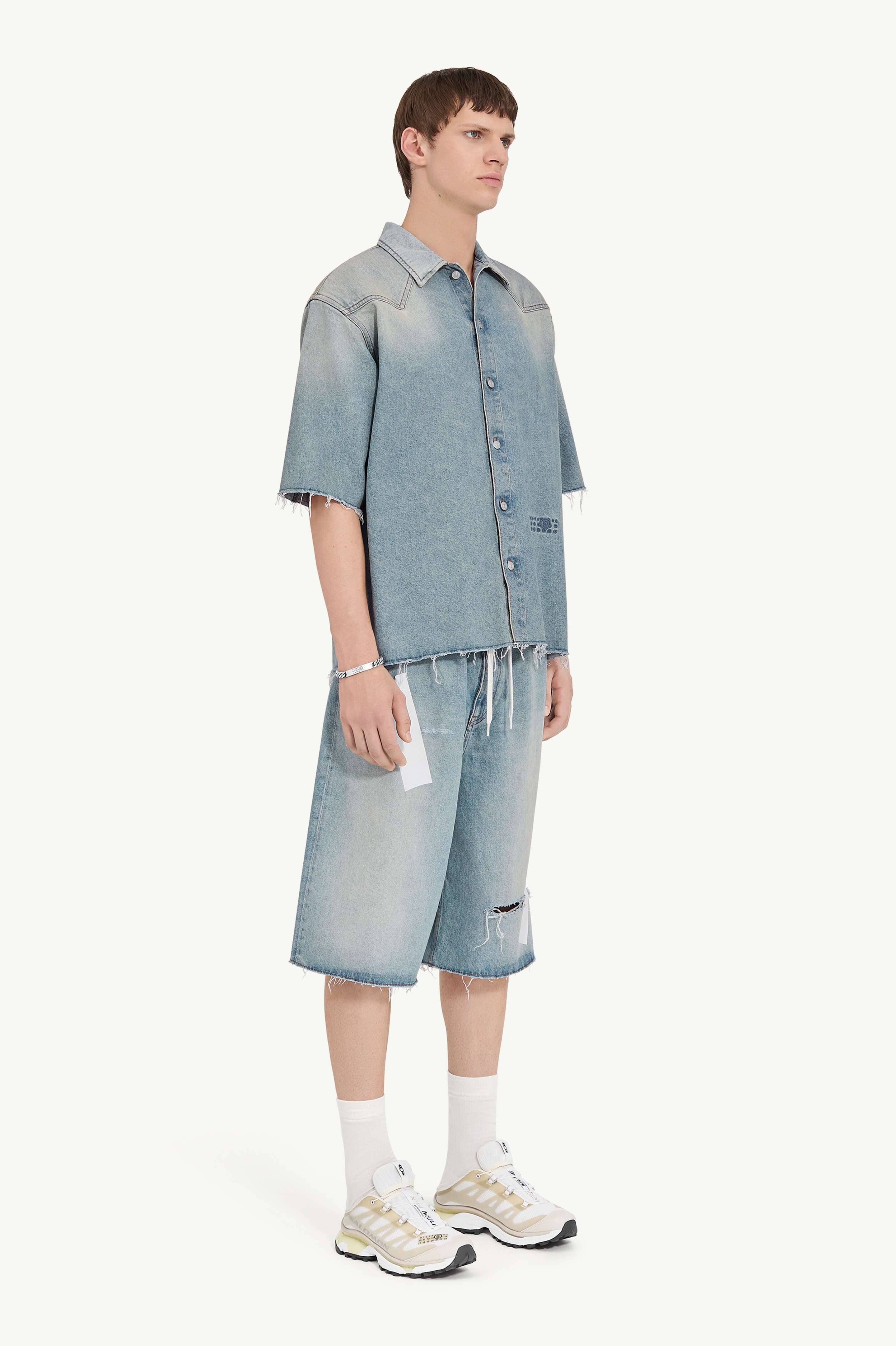 Denim short sleeve shirt - 3