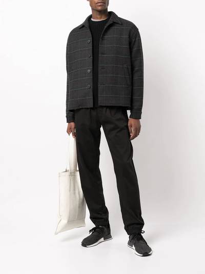 John Elliott check-print button-up coat outlook