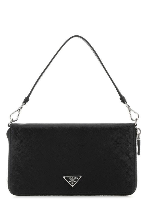 Prada Man Black Leather Document Case - 1