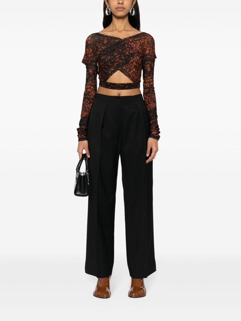 wide-leg tailored trousers - 2