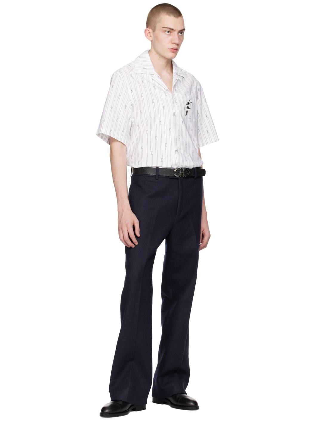 Black Gancini Reversible Belt - 3