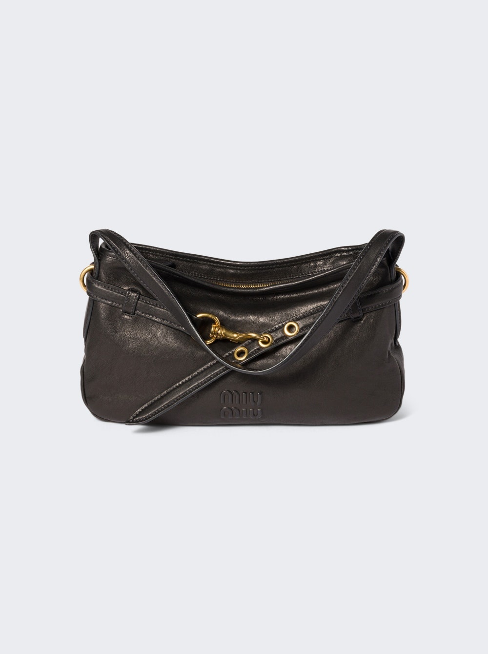 Nappa Aviator Shoulder Bag Black - 1