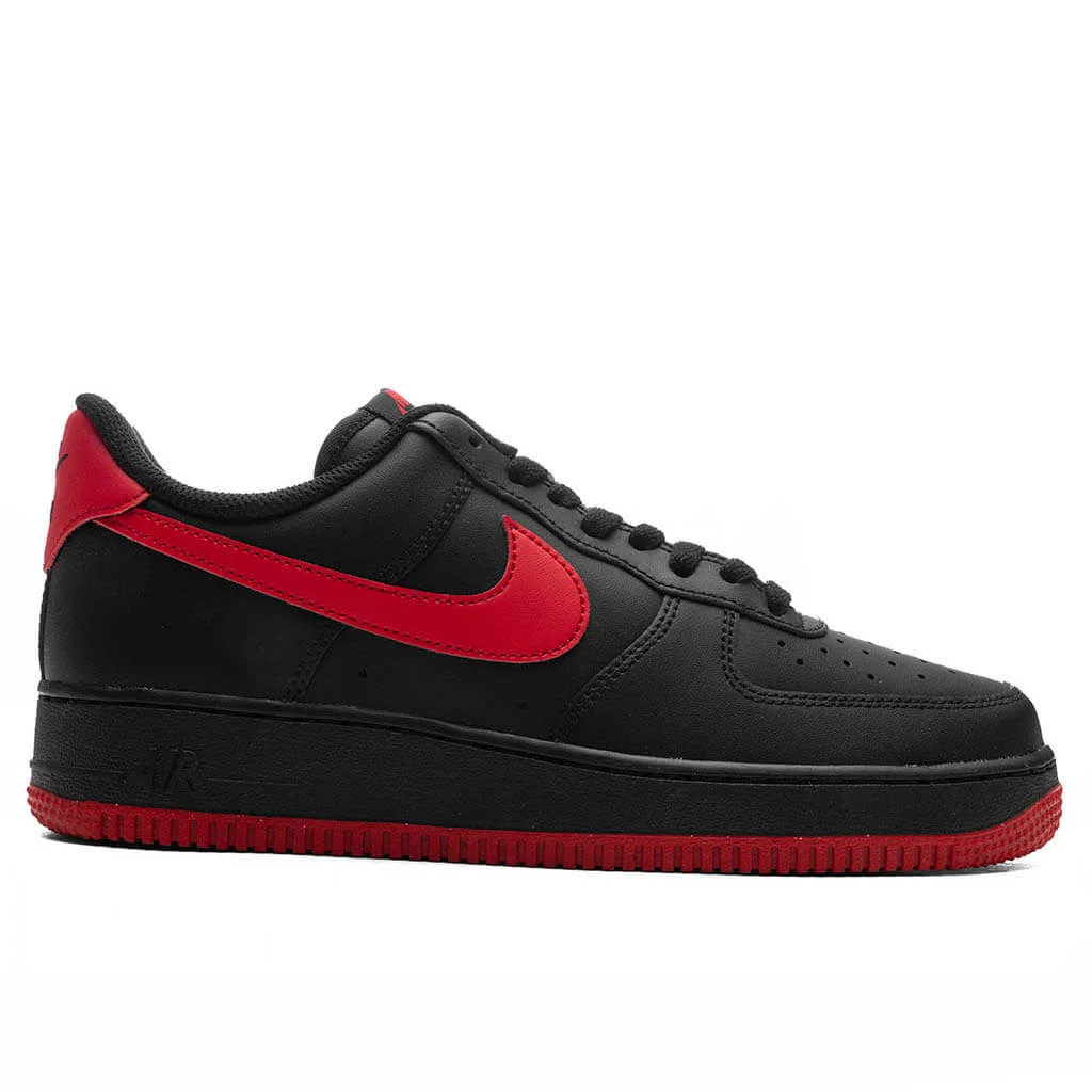 AIR FORCE 1 '07 - BLACK/UNIVERSITY RED/BLACK - 1