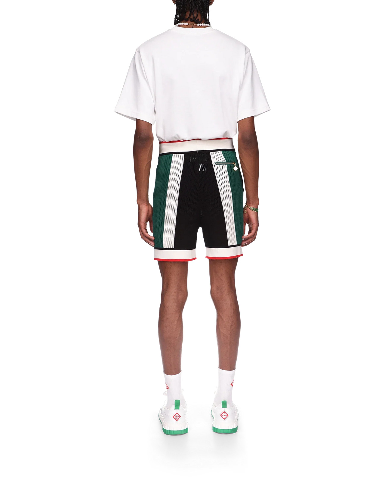 Striped Mesh Shorts - 4