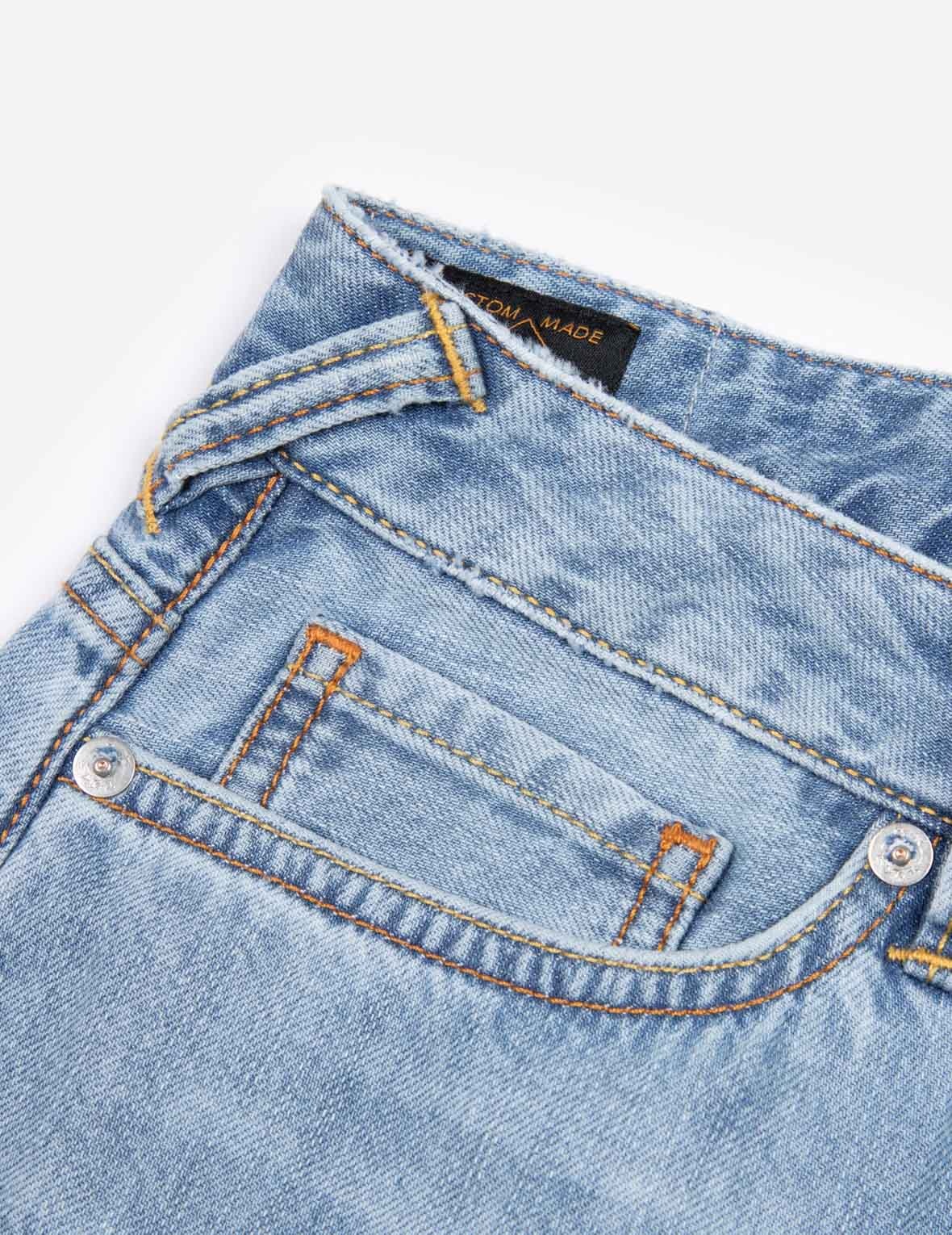 SEAGULL APPLIQUE EMBROIDERY TAPER JEANS - 8