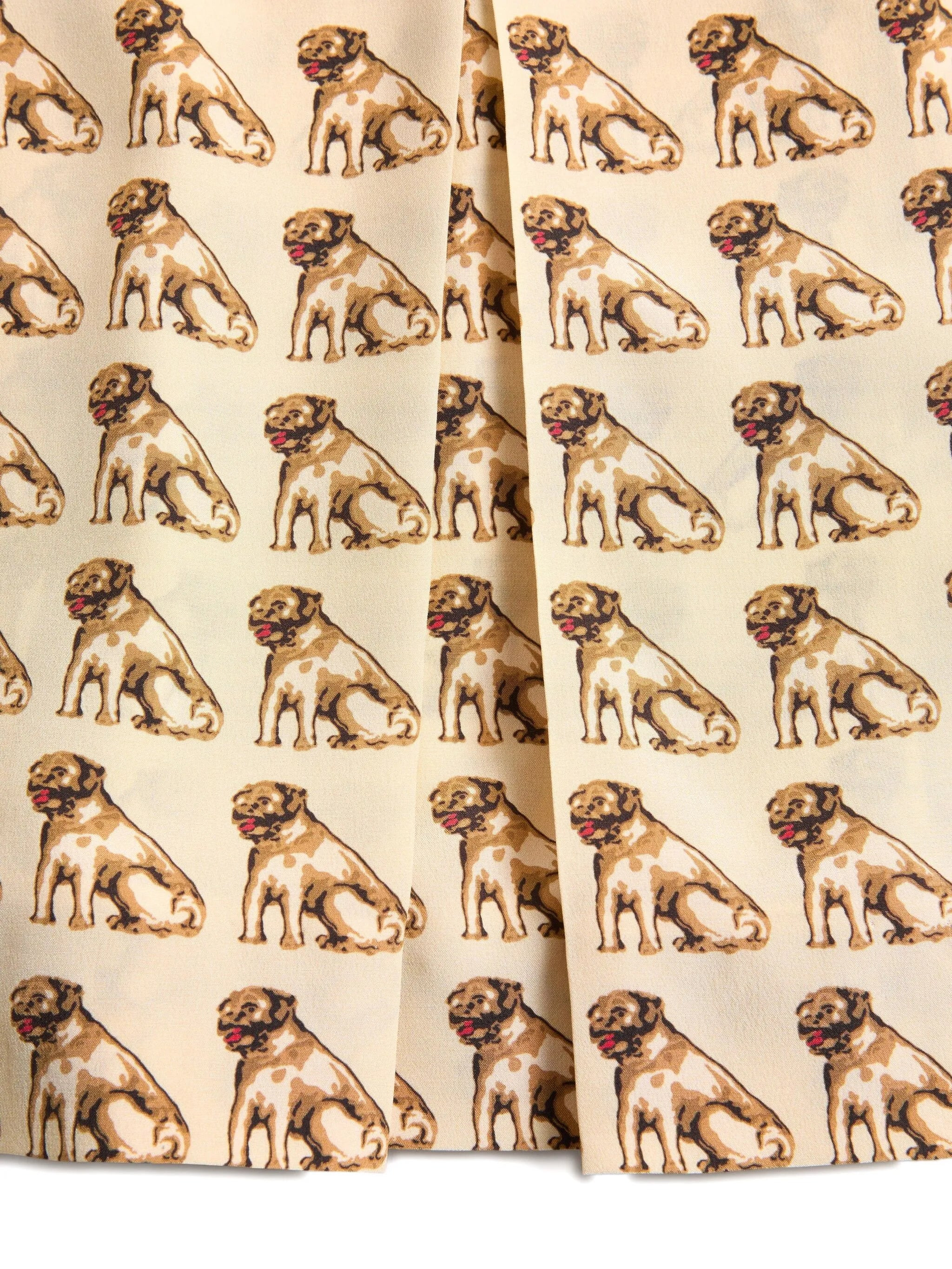pleated dog-print mini skirt - 6