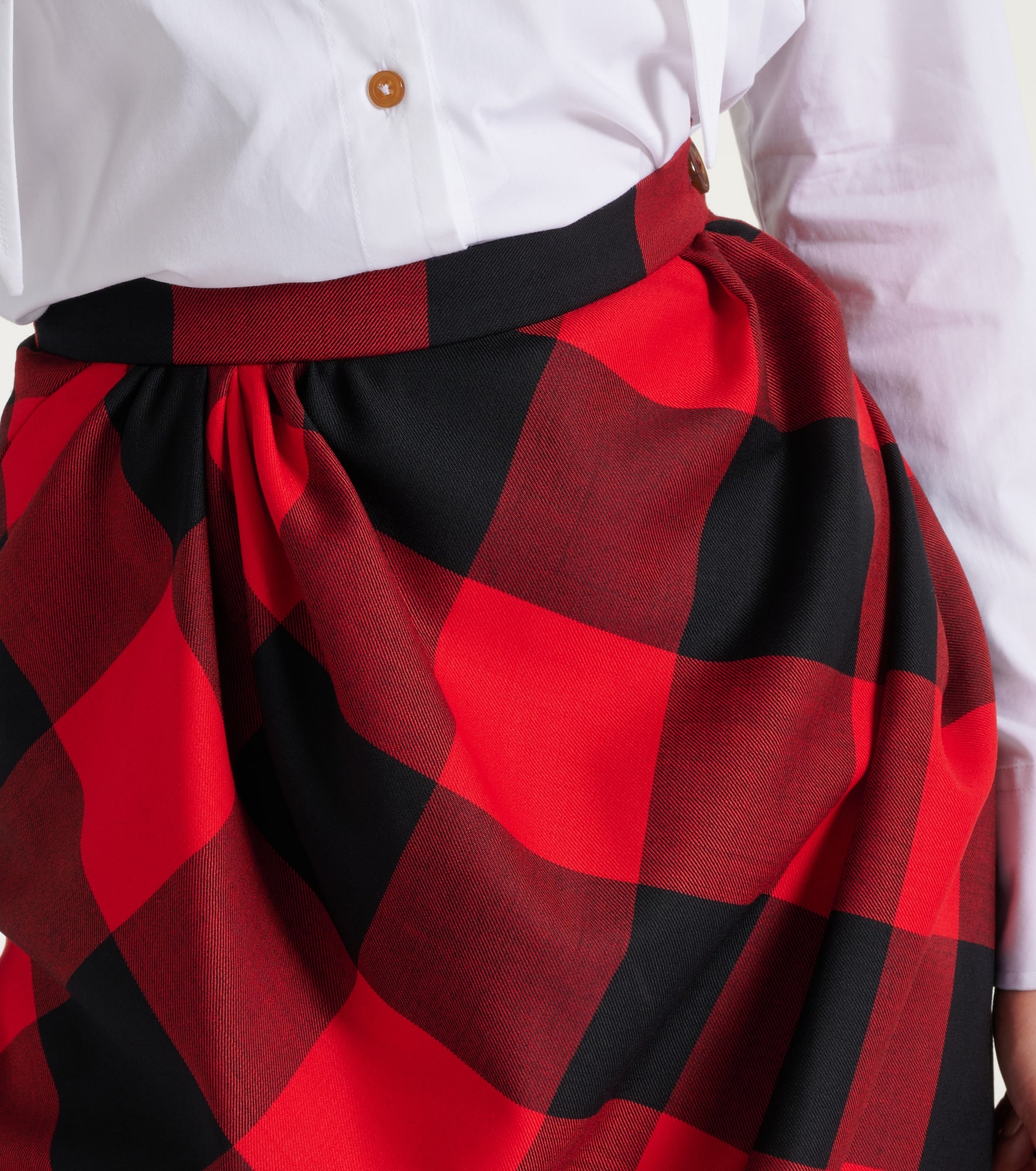 Drunken Drape virgin wool midi skirt - 4