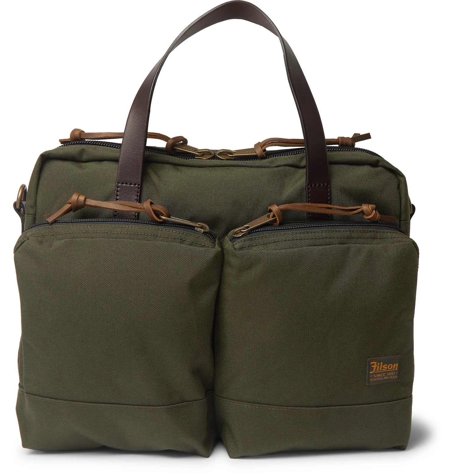 Dryden Leather-Trimmed Camouflage-Print Nylon Briefcase - 10