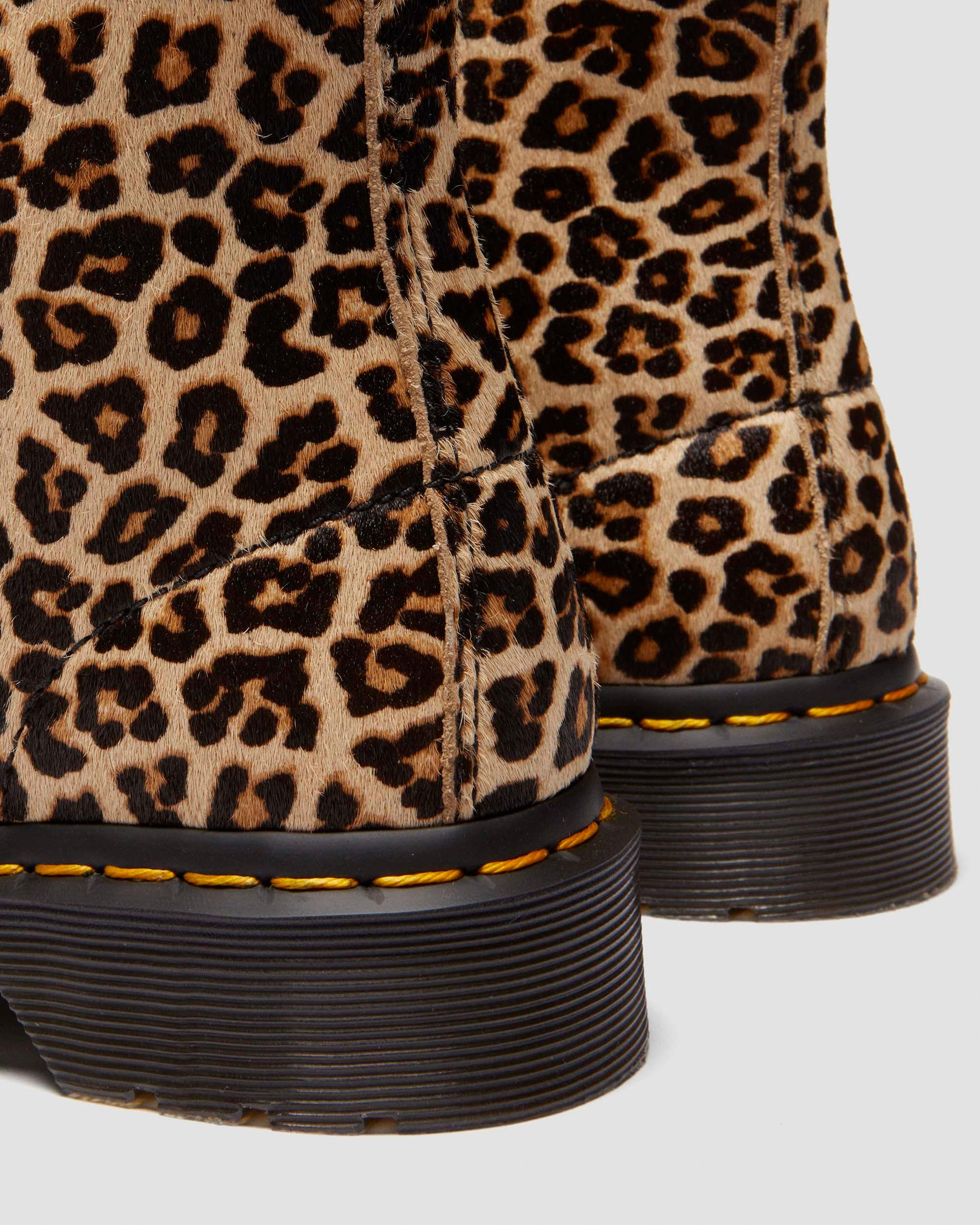 1460 Leopard Leather Lace Up Boots - 4
