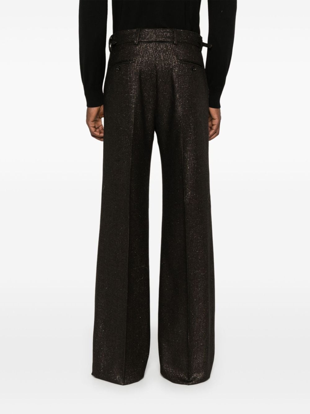 lurex flared trousers - 4