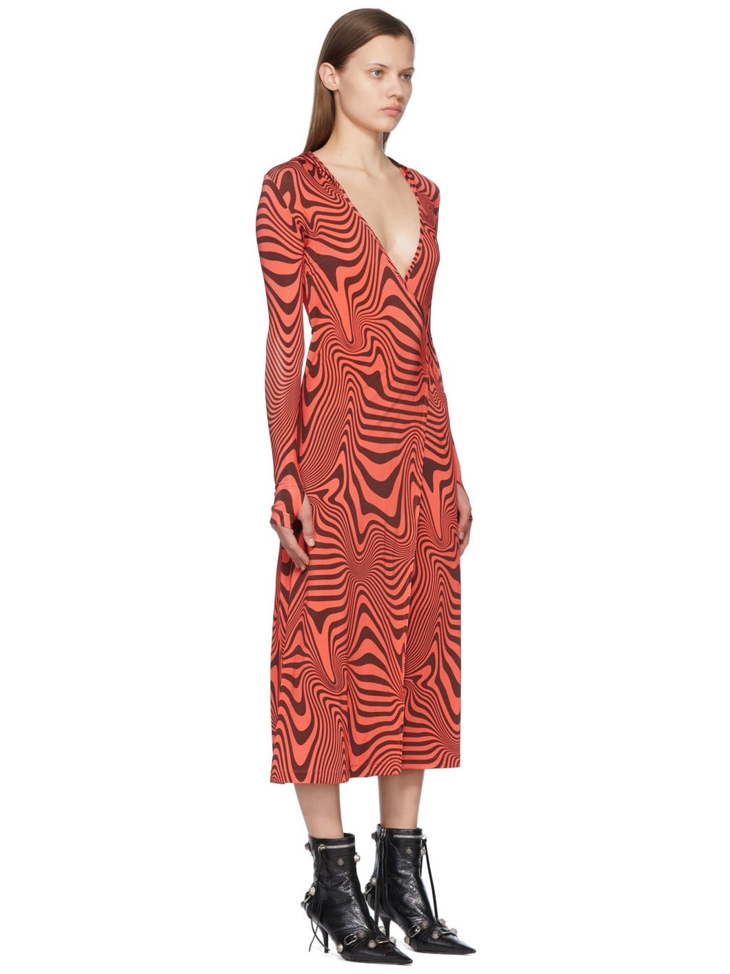 SSENSE Exclusive Red Viscose Robe - 2