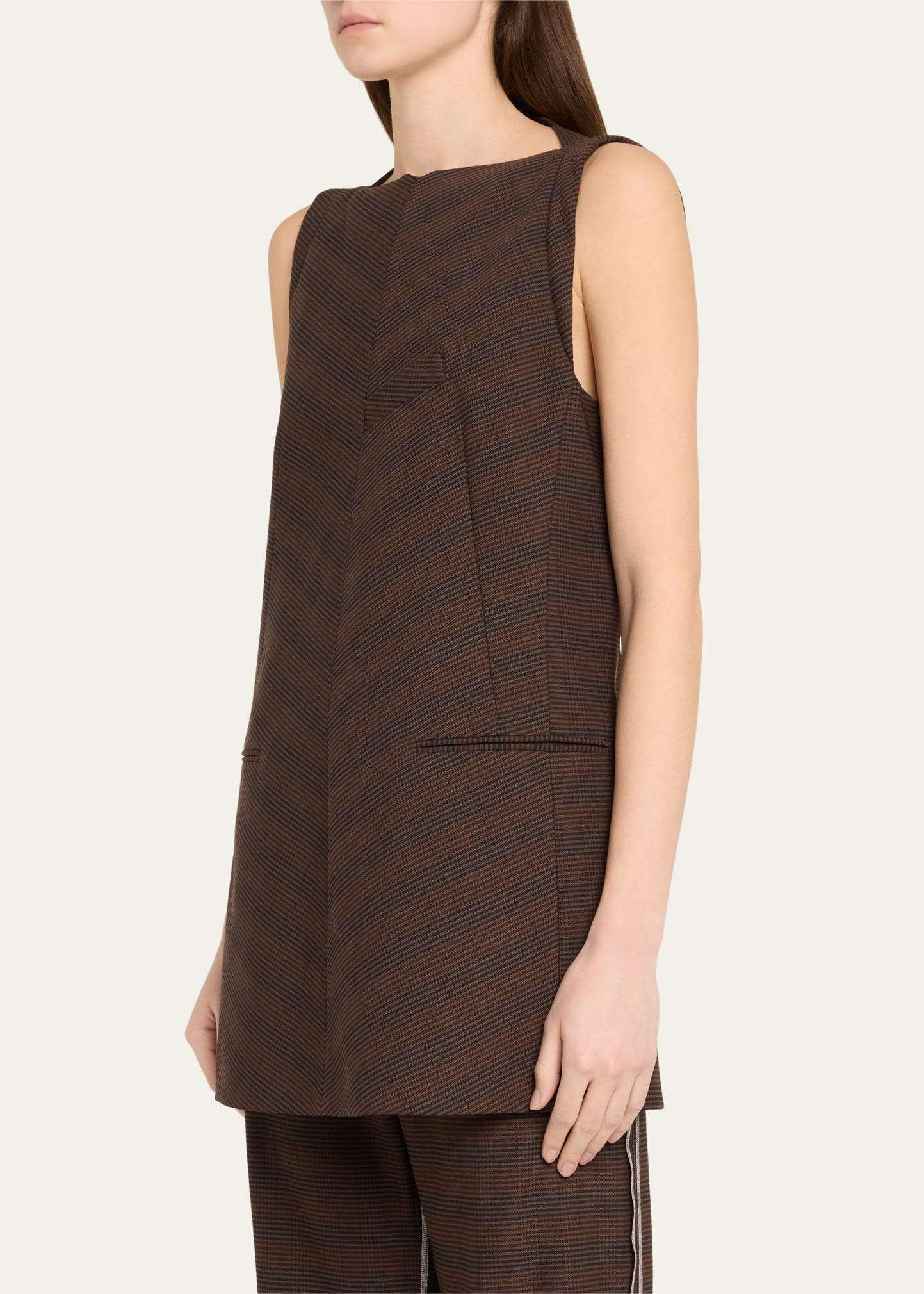 Structured Plaid Shift Dress - 4