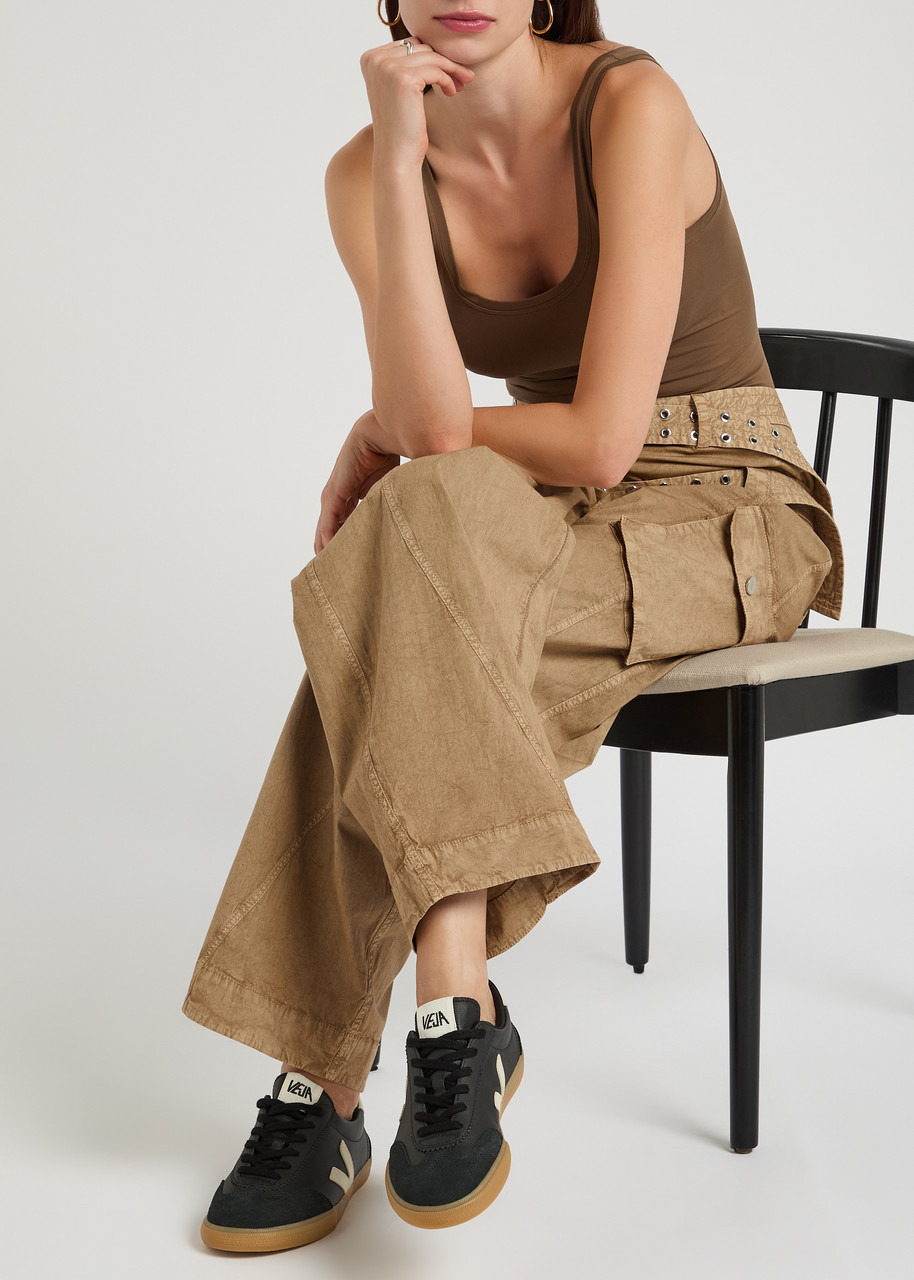 Veja Volley Panelled Grained Leather Sneakers - 5