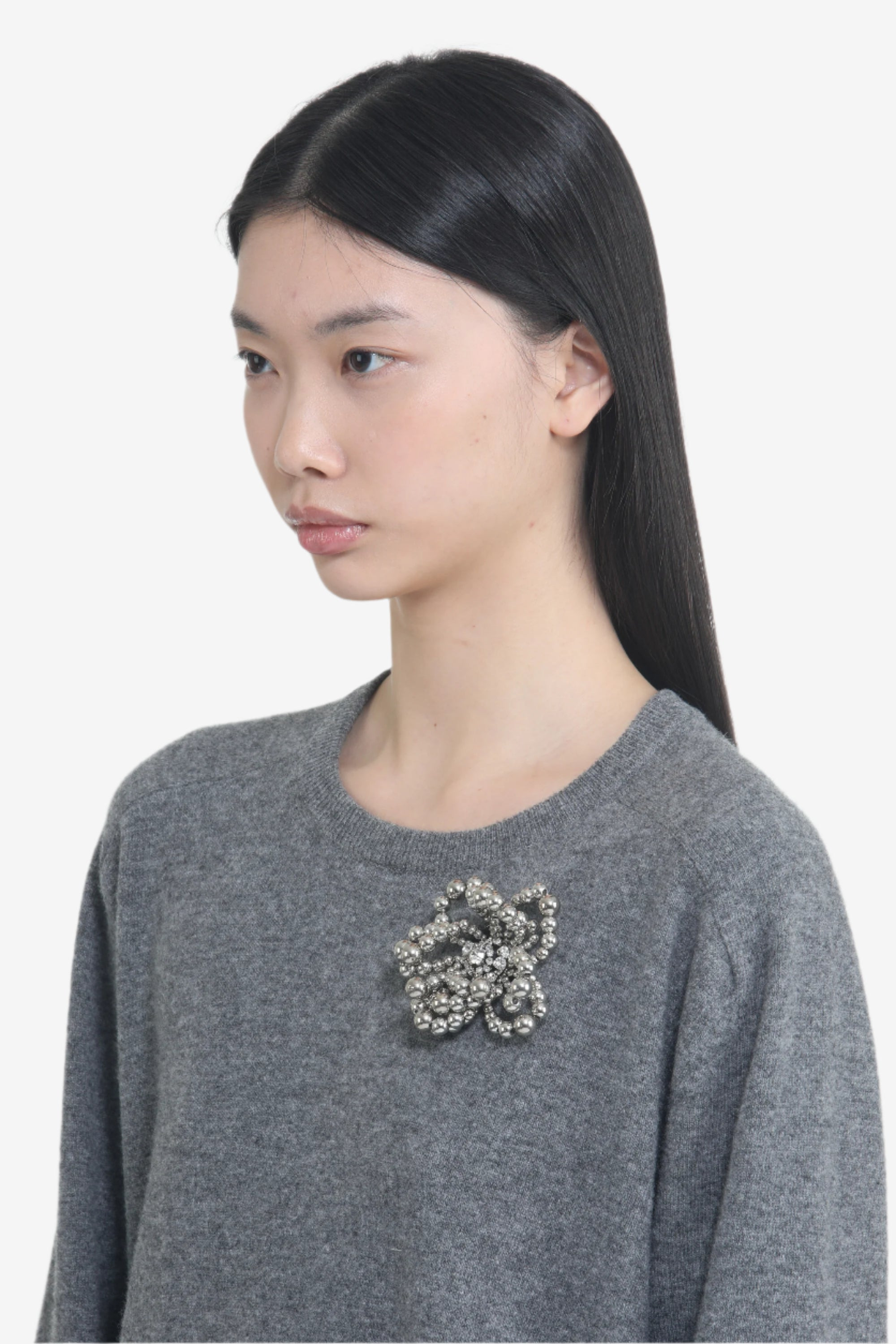 BROOCH WITH FLOWER-SHAPED METAL BALLS - 2