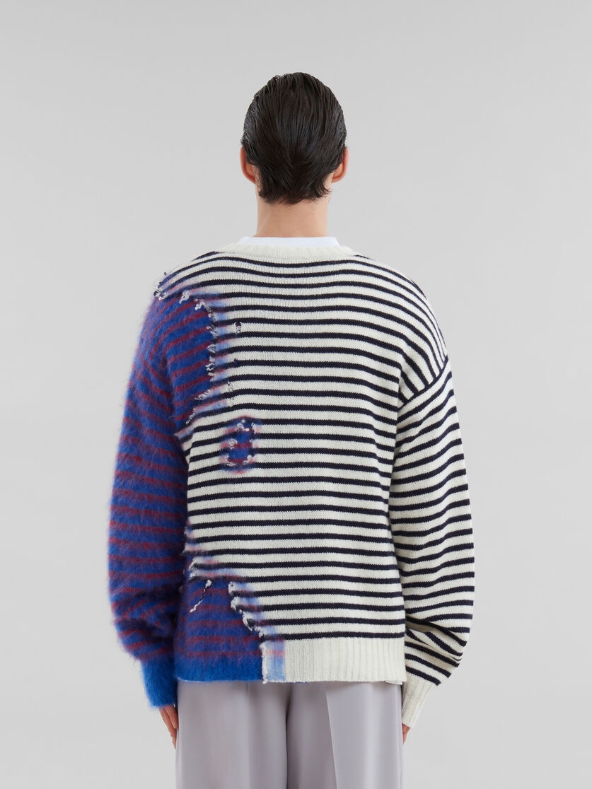 MULTICOLOUR STRIPED WOOL-MOHAIR TWO-IN-ONE JUMPER - 3