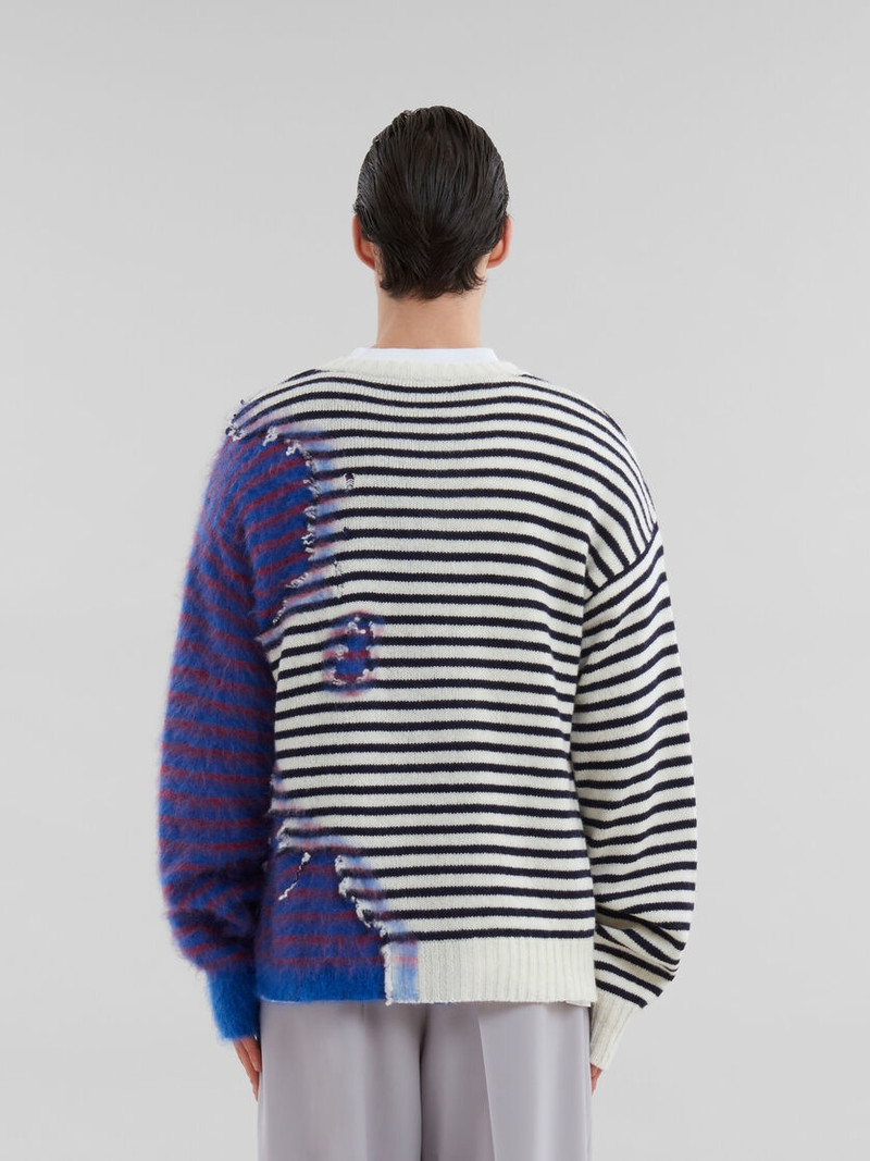 MULTICOLOUR STRIPED WOOL-MOHAIR TWO-IN-ONE JUMPER 3
