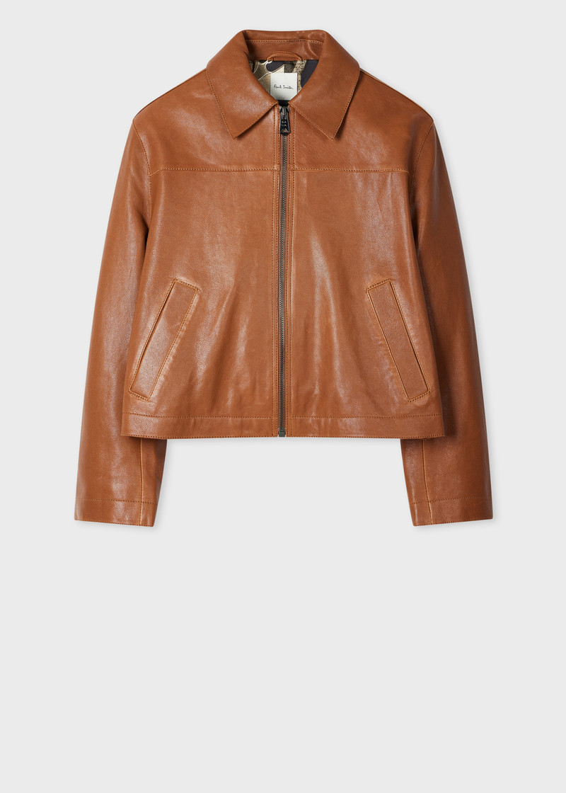 Women's Tan Leather Jacket 1