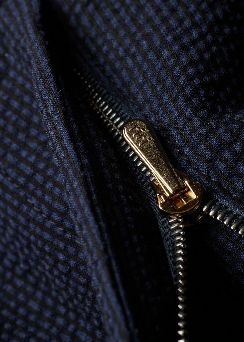Slim-Fit Navy Cotton-Blend Seersucker Stripe Trousers 4