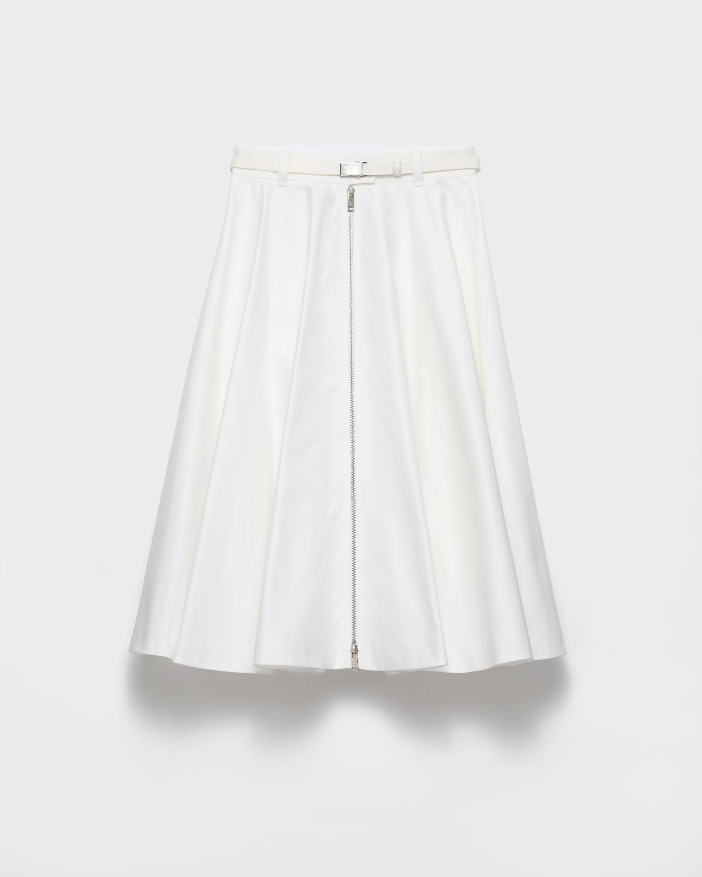 Chino midi-skirt with zipper - 1