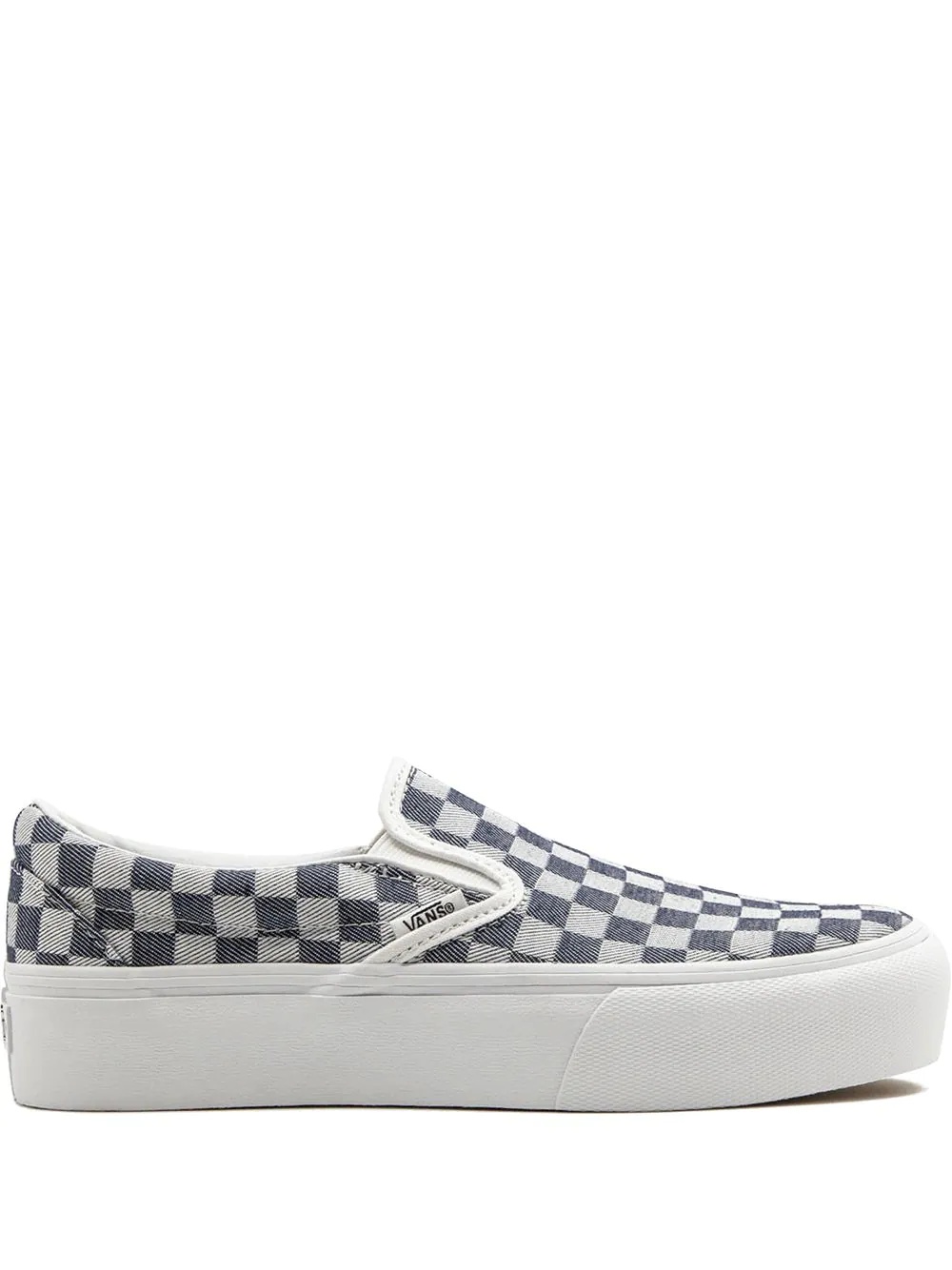 checkerboard platform sneakers - 1