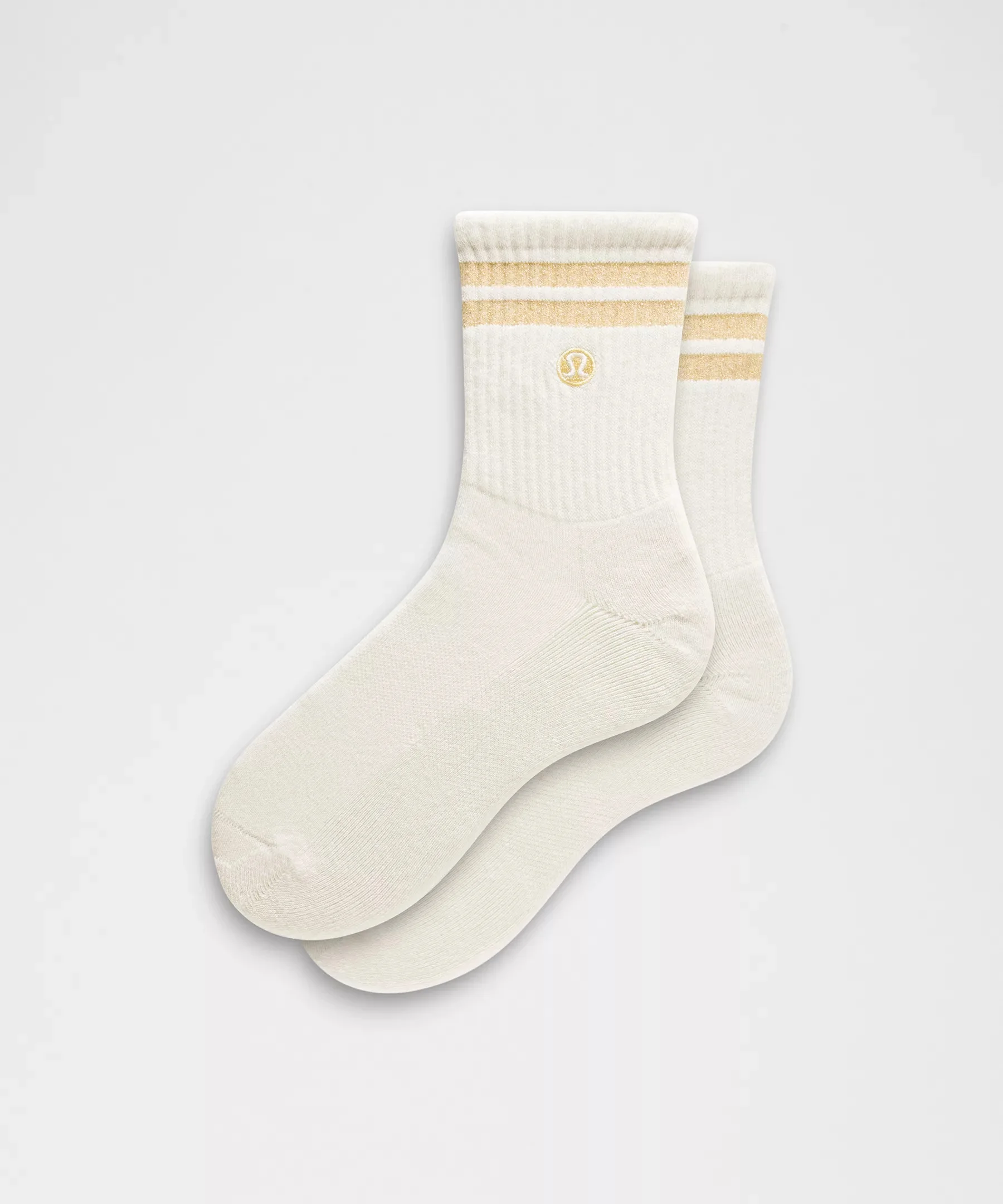 Unisex Daily Essential Quarter Socks *Metallic Stripe - 1
