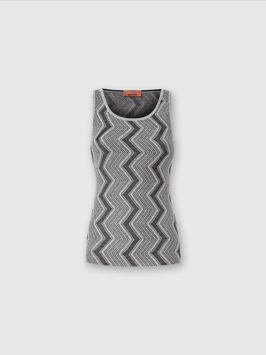 Zig zag lamé viscose tank top - 1