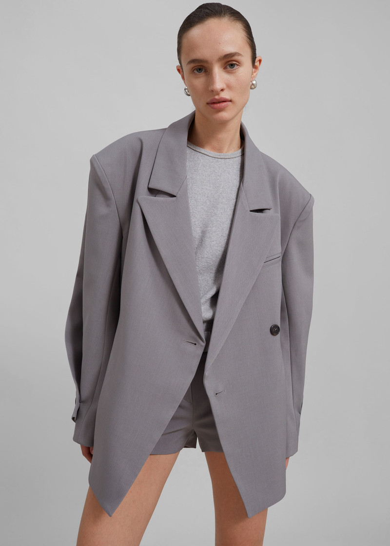 Pia Boxy Blazer - Grey 5