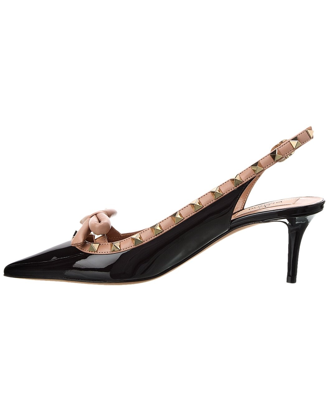 Valentino Rockstud 60 Patent Slingback Pump - 2