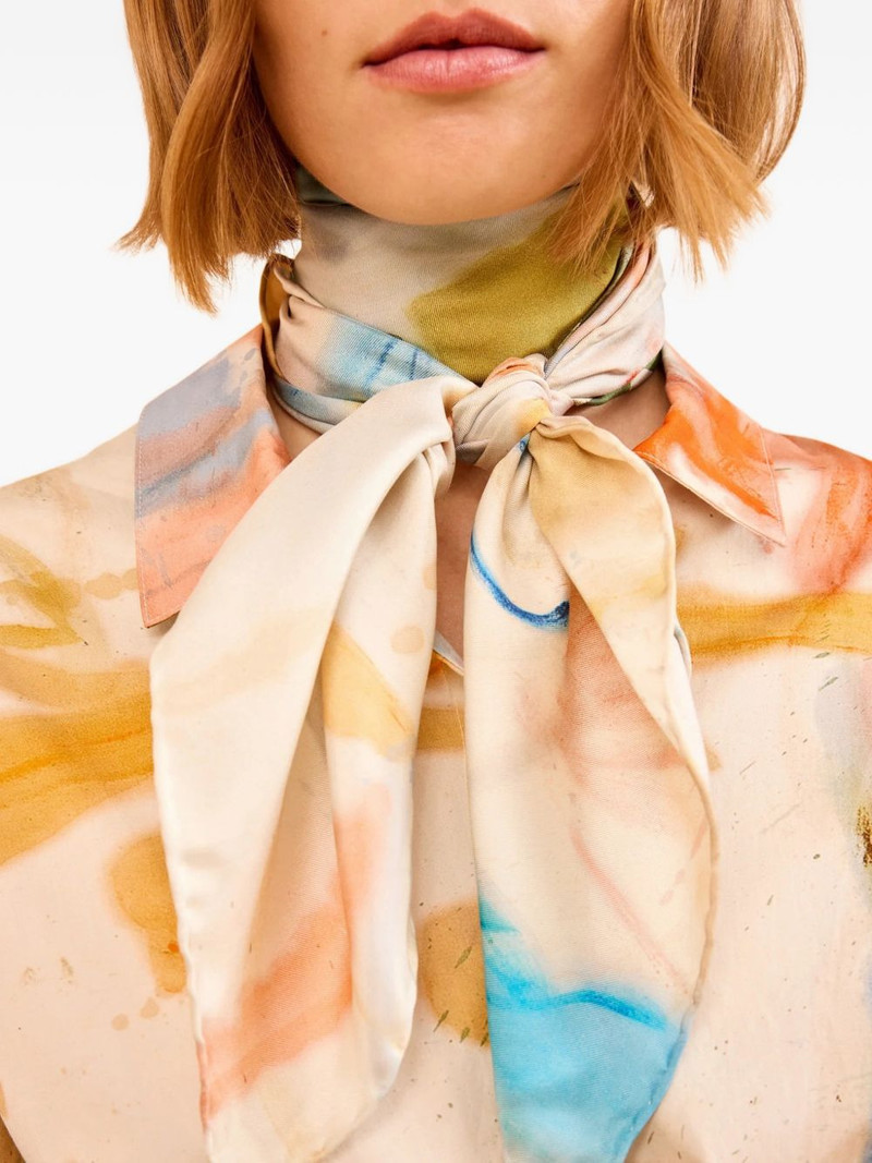ULLA JOHNSON Chiara abstract-print scarf outlook