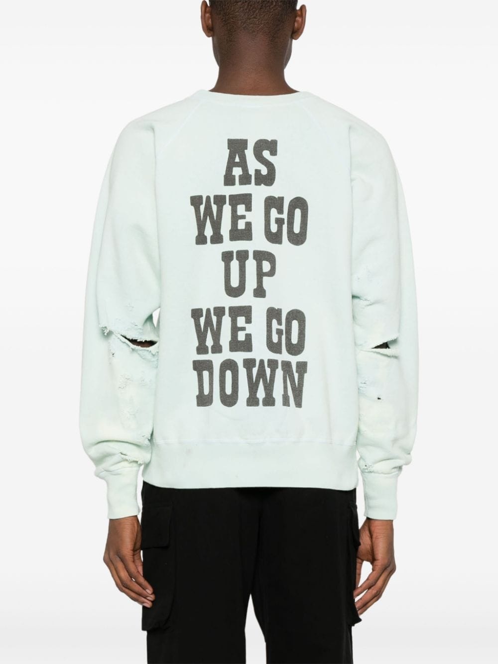 slogan-print cotton sweatshirt - 4