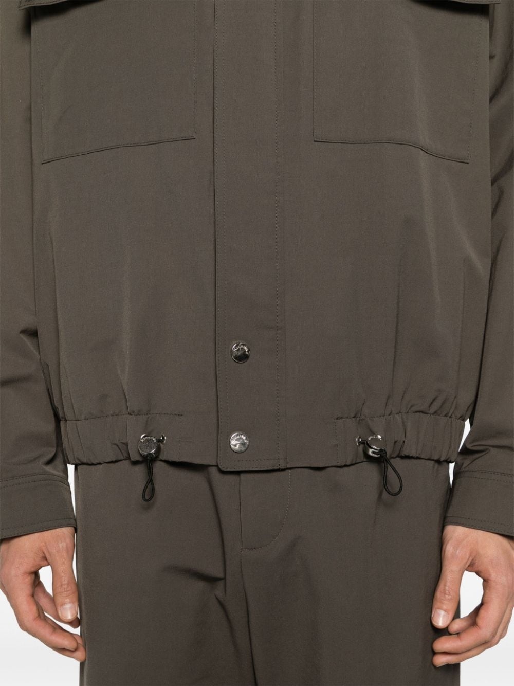 DRAWSTRING TWILL SHIRT JACKET - 5