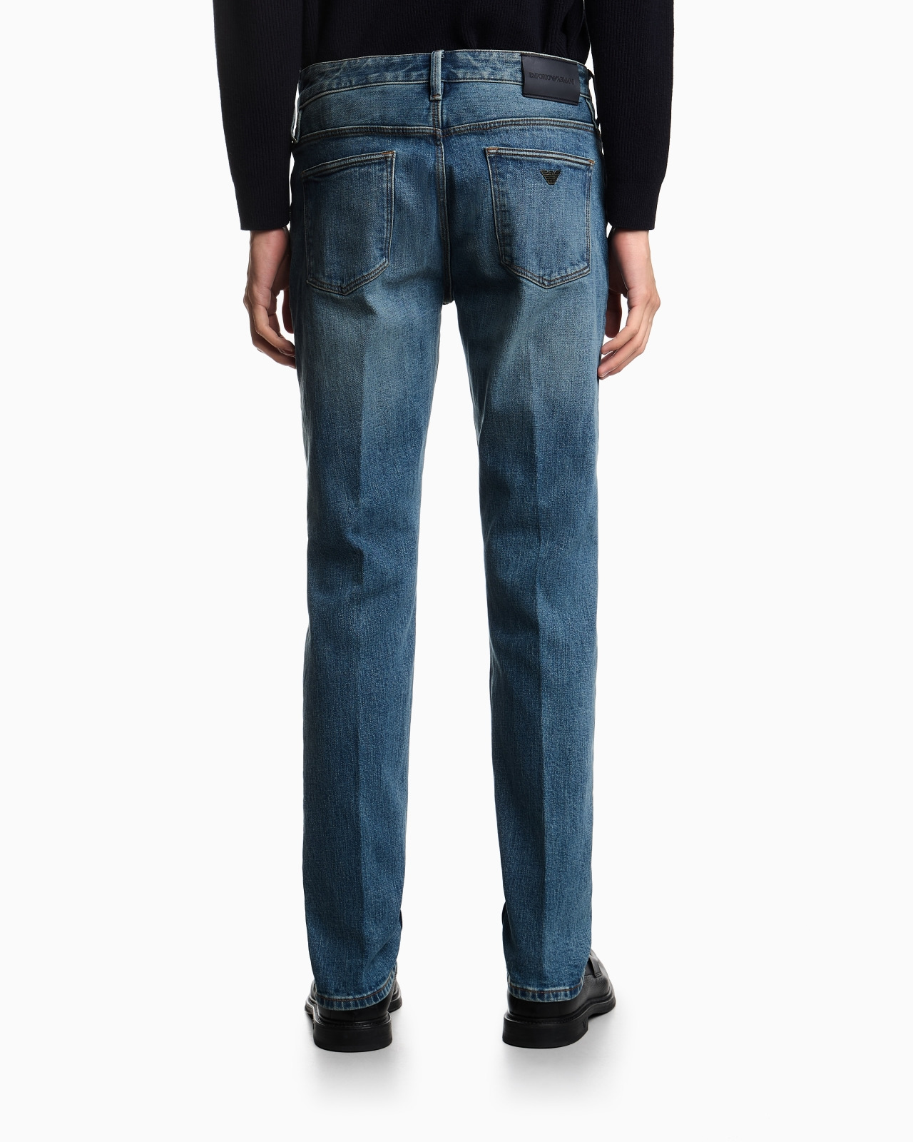 J75 SLIM-FIT, STONE-WASHED STRETCH-DENIM JEANS - 3