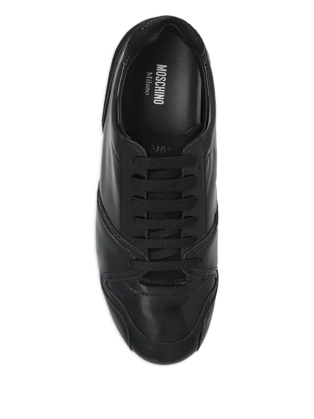 patent-leather low-top sneakers - 3