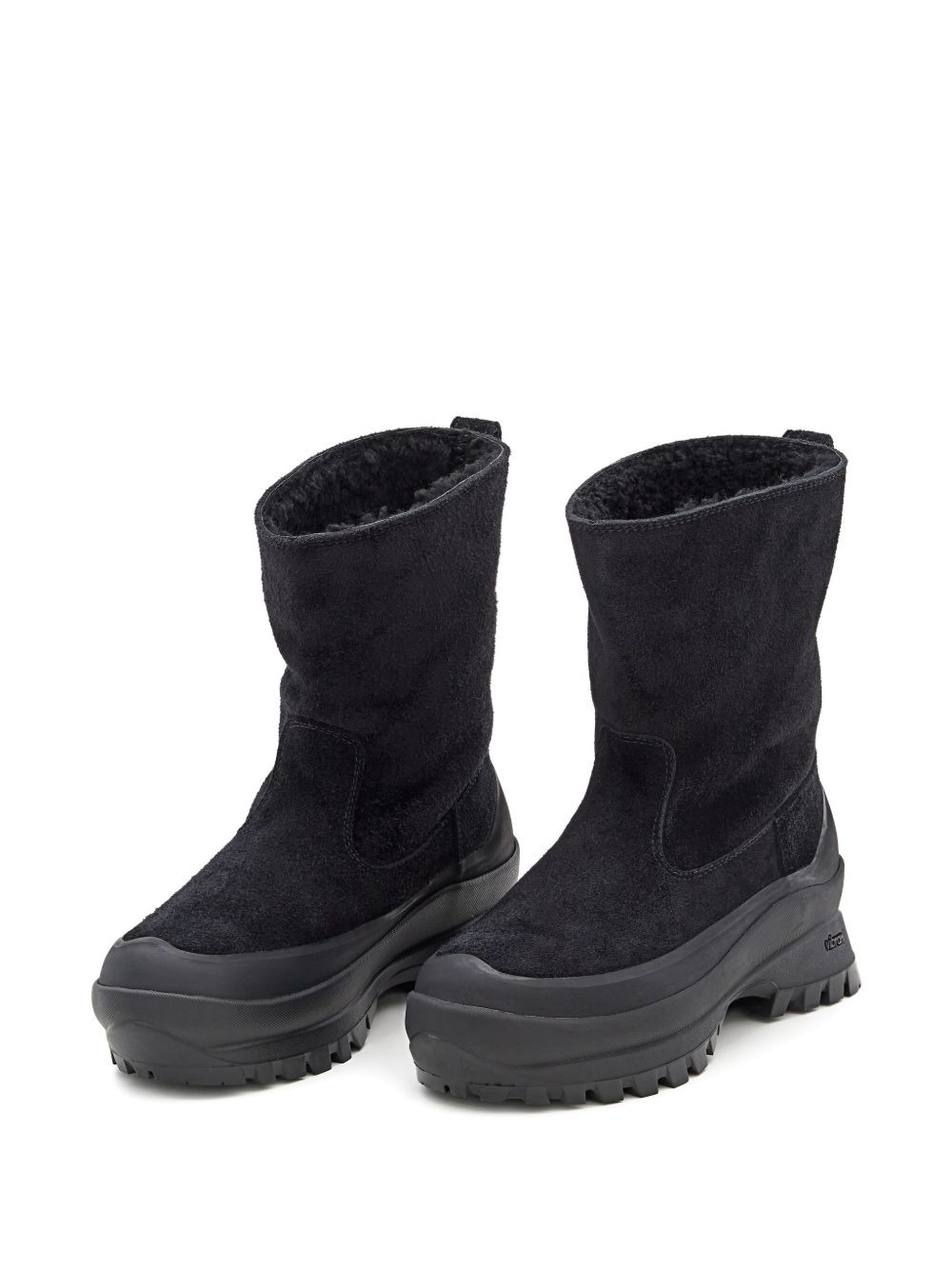round-toe suede boots - 2