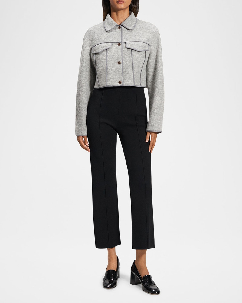 Theory Crop Boucle Trucker Jacket outlook