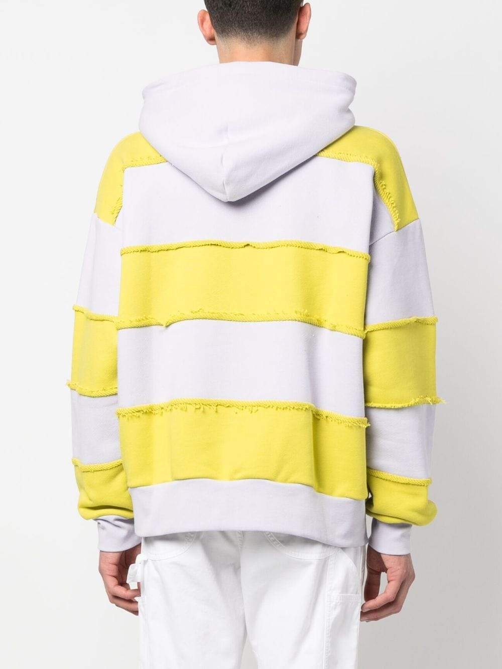 striped drawstring hoodie - 4