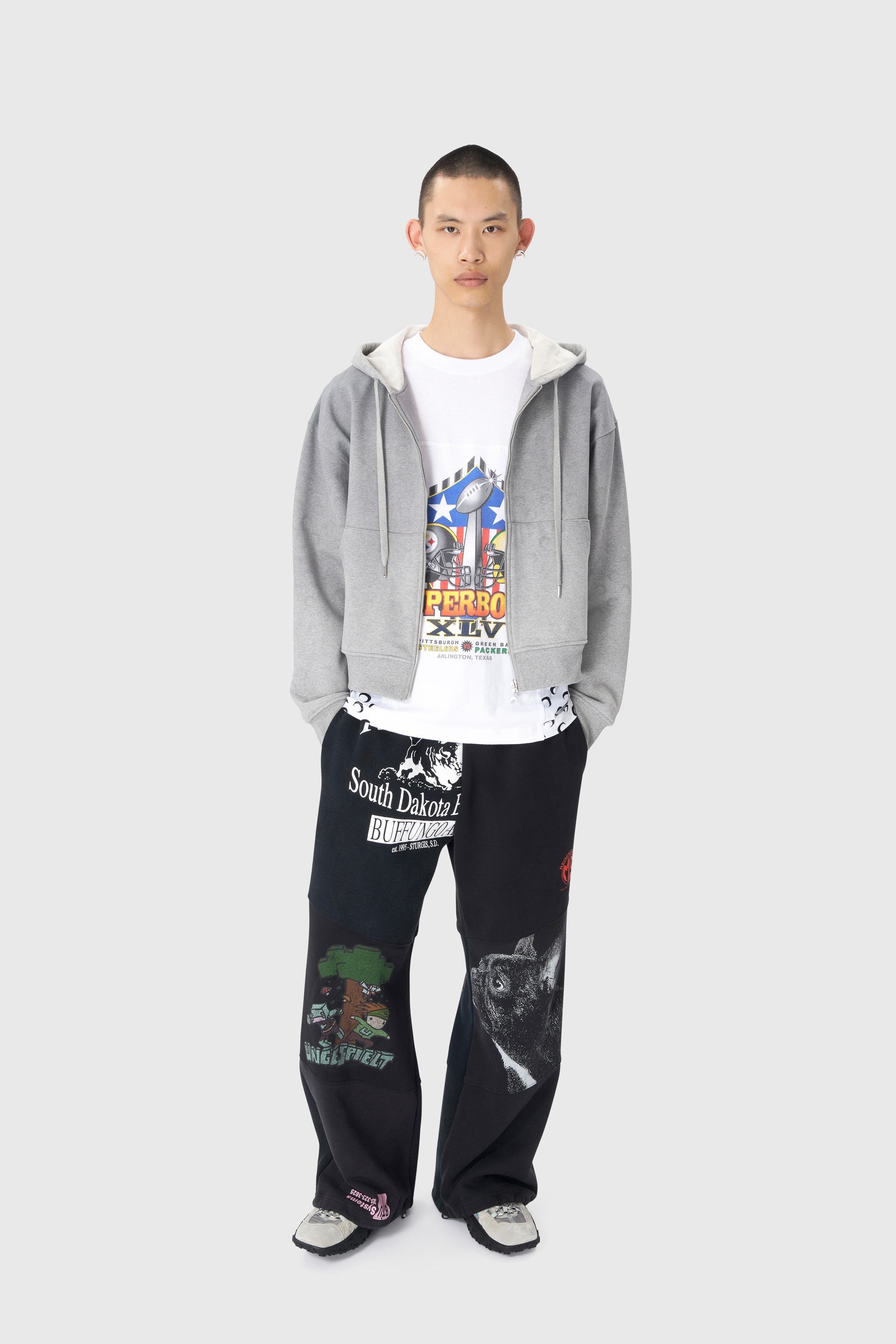 Moon Faded Fleece Zipped Hoodie - 2