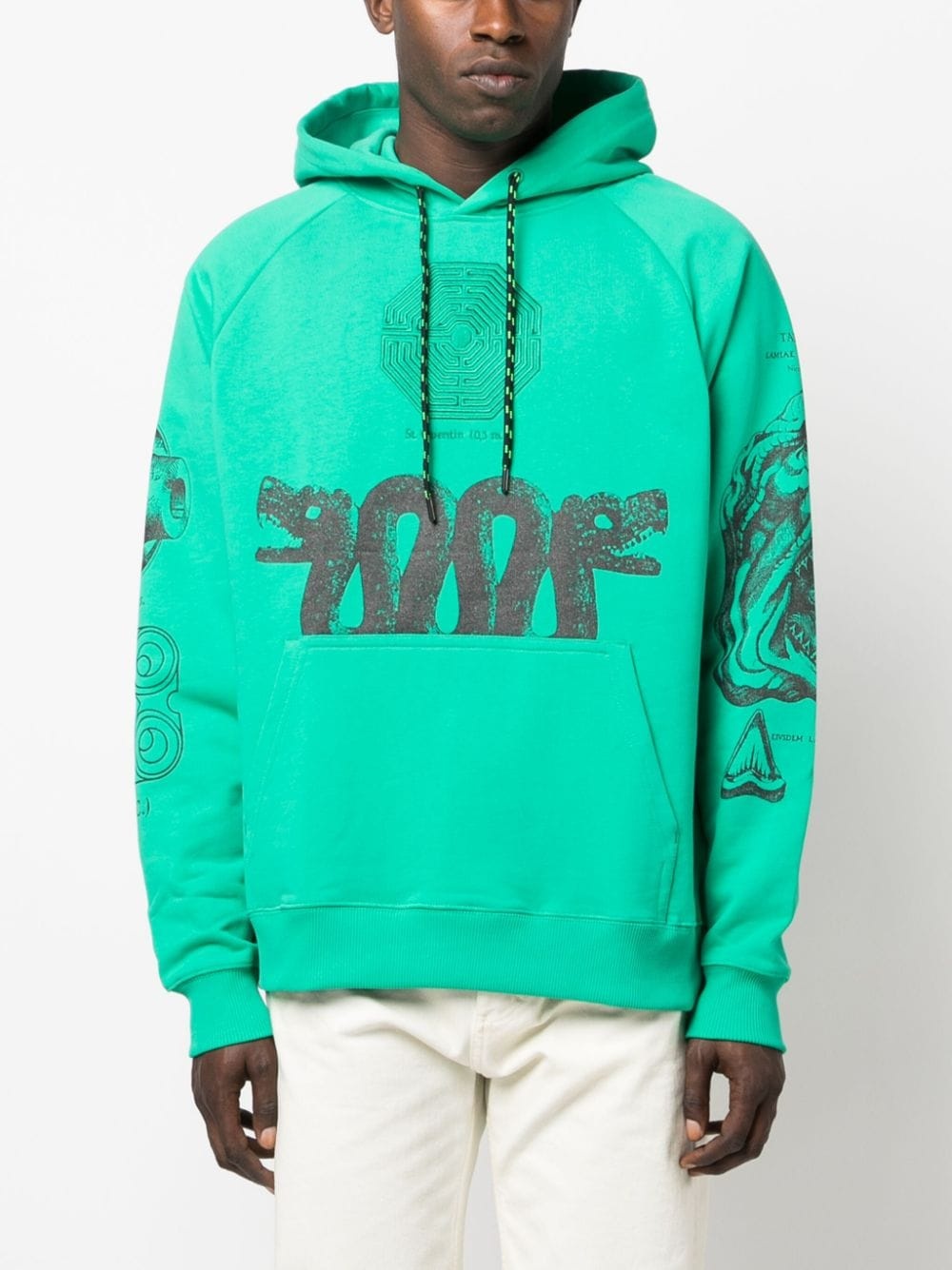 graphic-print drawstring hoodie - 3