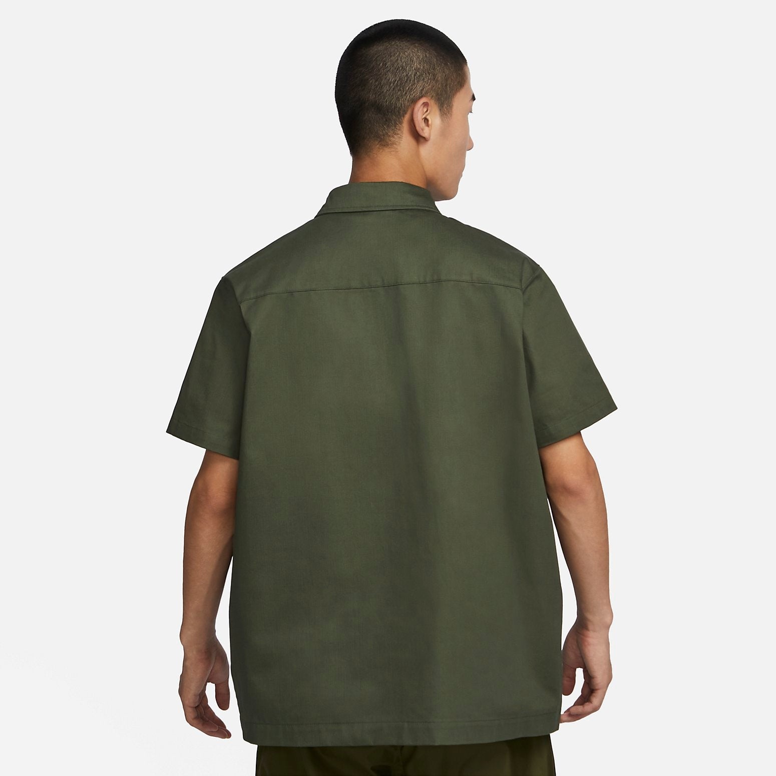 Nike Woven Military Short-Sleeve Button-Down Shirt 'Olive Green' DX3341-325 - 2