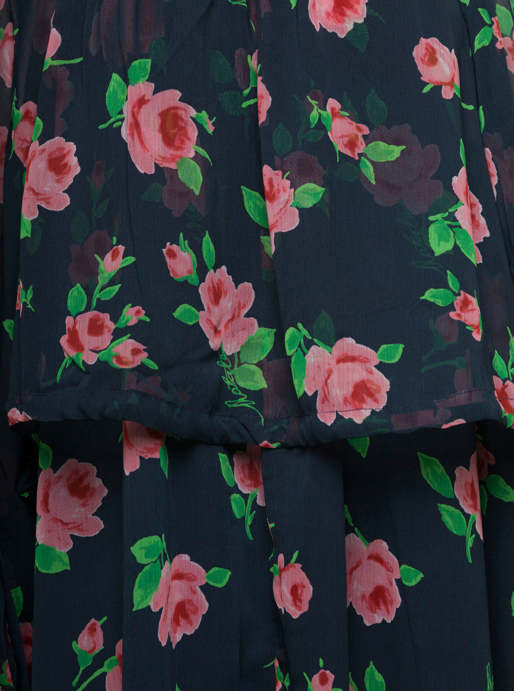 Rotate Women Maxi Multicolor Dress With All-Over Roses Print In Chiffon Woman - 3