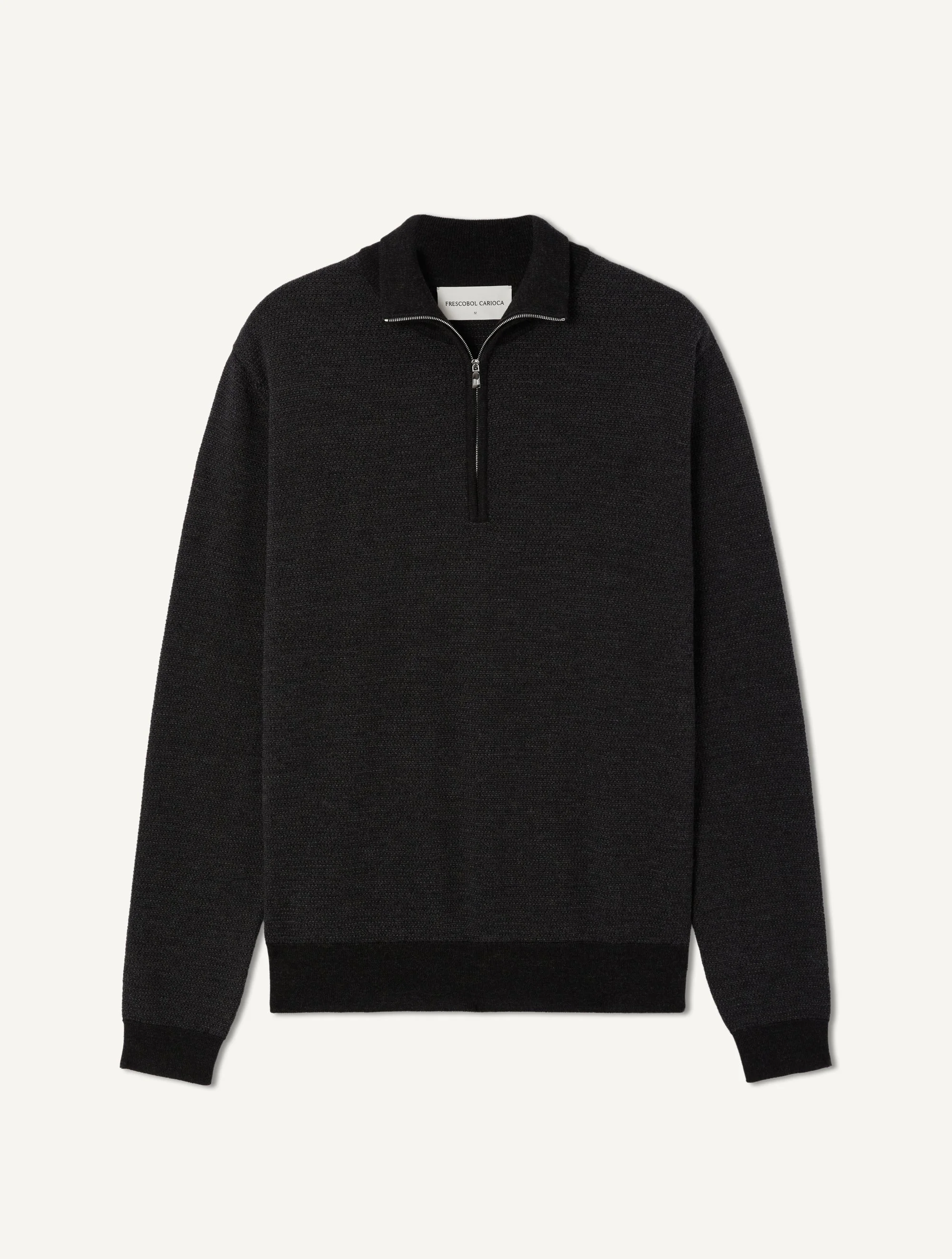 HEITOR MERINO WOOL QUARTER ZIP - 1