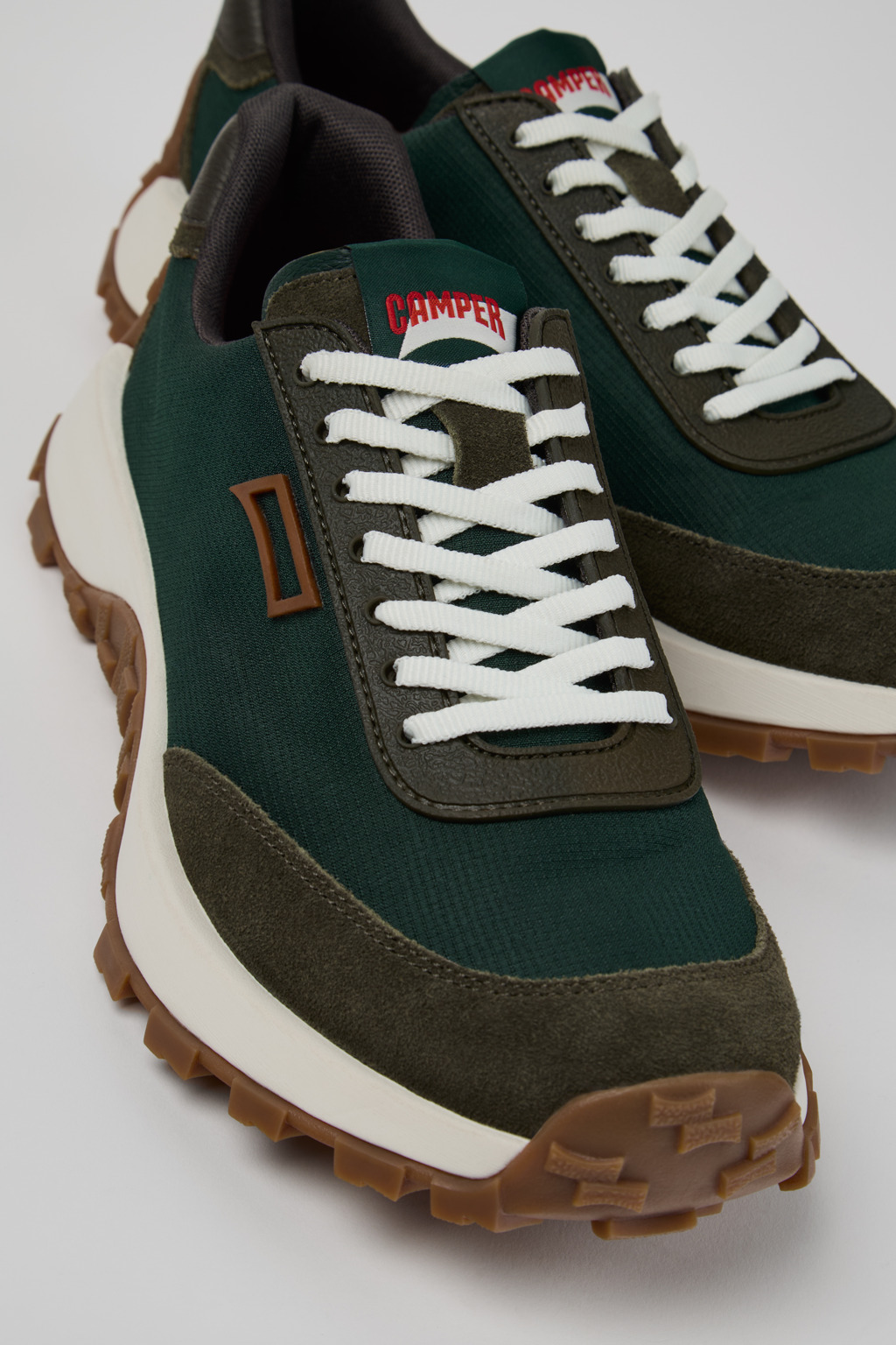 Green Textile and Nubuck Sneakers for Men. - 2