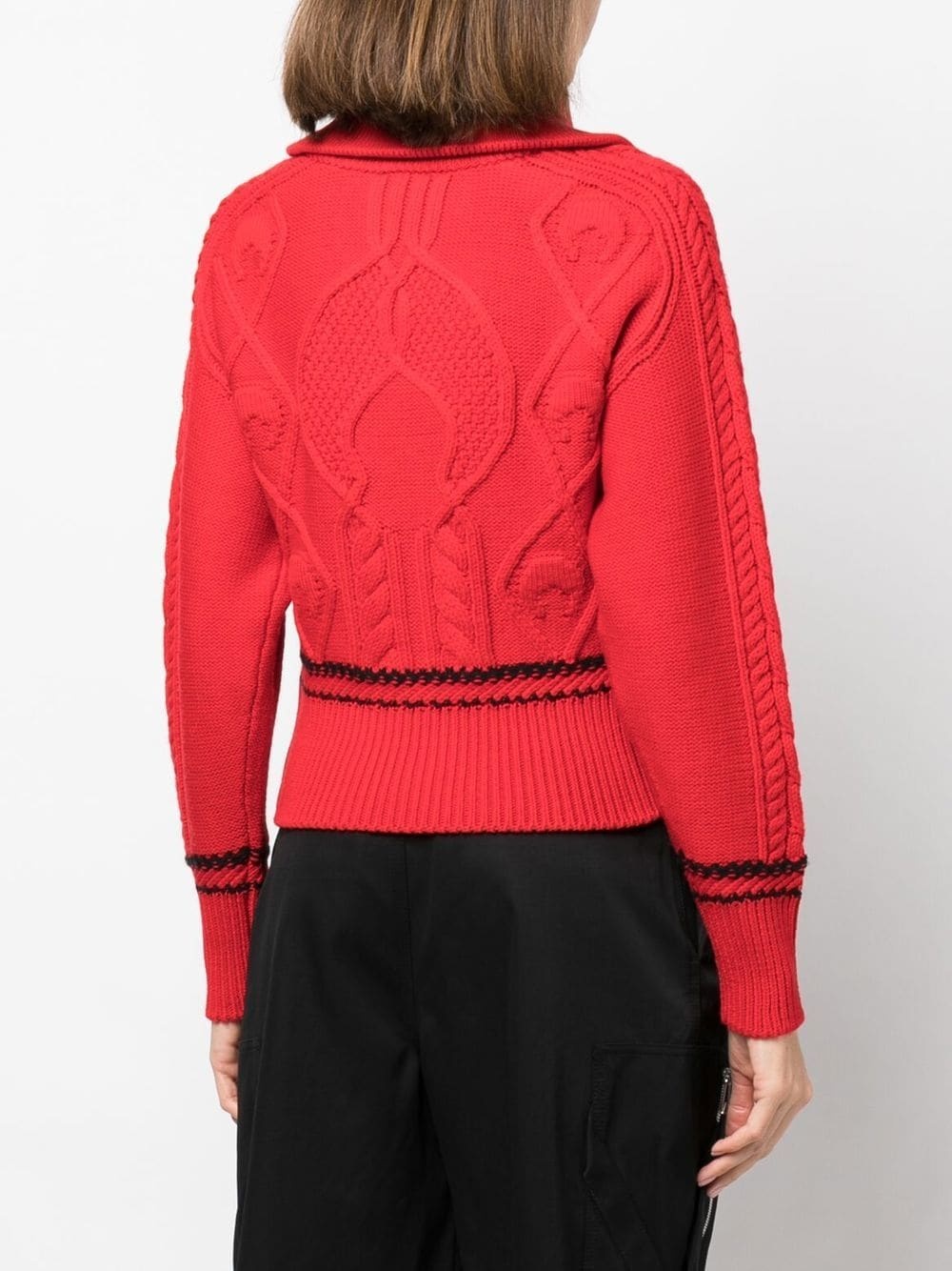 cable-knit quarter-zip jumper - 4